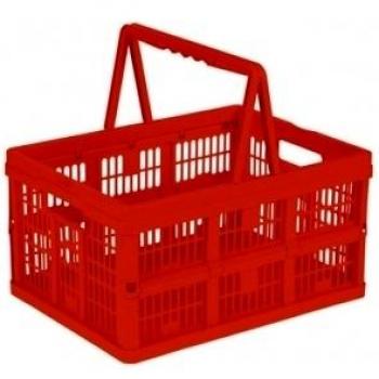 Pengo spazio casa M123613 - Caja plegable 20l shoppy con asa roja