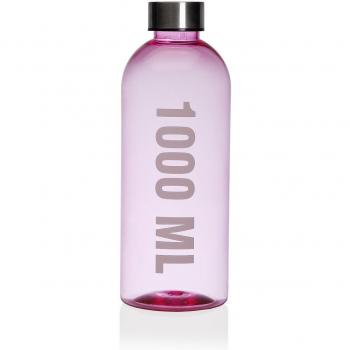 Botella de Agua Versa Rosa 1 L Acrílico Acero Poliestireno 8,7 x 24,5 x 8,7 cm