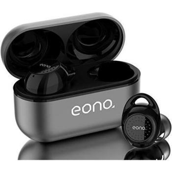 Amazon Brand - Eono Auriculares Inalámbricos Deportivos Eonobuds3 Auriculares Bluetooth con Micrófono In-Ear Auriculares con latencia Baja,IPX7 Impermeable, Control táctil y Carga USB-C