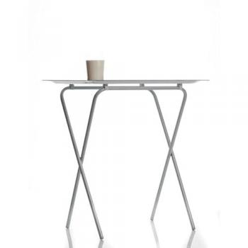 Mesita Plegable Don Hierro con Bandeja Extraíble para Cocina y Camping, 65,5 x 61,5 x 42 cm