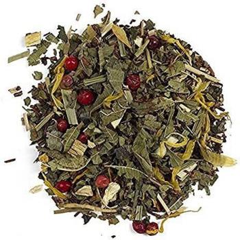 Aromas de Té - Infusión de Rooibos Jengibre y Limón - Hierbabuena, Limón, Regaliz, Pimienta, Mate - Propiedades Espectorantes y Digestivas - Sin Gluten - 20 Pirámides