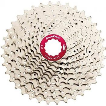 SunRace Unisex's CSMX0 10SPEED CASS 1136T 10 Speed Cassette, Silver