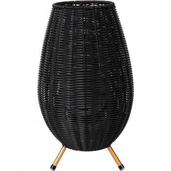 Lámpara de Mesa LED Colin para Exteriores, Batería Recargable, 36 cm, IP44, Negro
