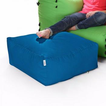 Sofá Modular De Esquina Bolsas De Frijoles - Puf Única-Verde Azulado
