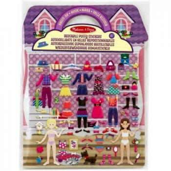 Melissa & Doug- Set Pegatinas Acolchadas Vestidos, Multicolor