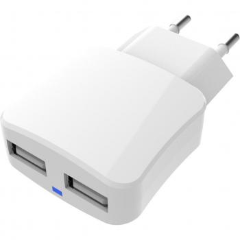 Cargador dual de pared Inves C201EU Blanco USB