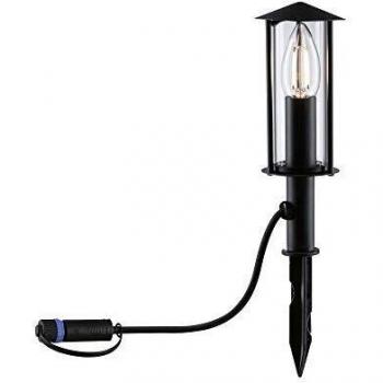 Luz de jardín LED Paulmann Plug & Shine Mini Classic 22 cm, IP44, 2W, 3000K E14, color antracita