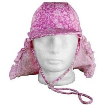 Sun Emporium UV Kopfbedeckungen Mütze Kopfbedeckungen Hut Sommer - Sombrero para niña, color violeta / blanco, talla S