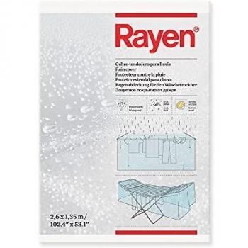 Rayen Cubre Impermeable para Lluvia tendedero Funda Antipolvo con Aroma a limón | Dimensiones: 260 x 135 cm, Polietileno, 260 x 200 x 135 cm