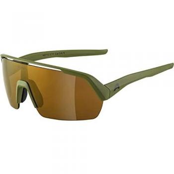 Turbo HR Sports Glasses - Olive Matte with Yellow Mirror Lens, Unisex