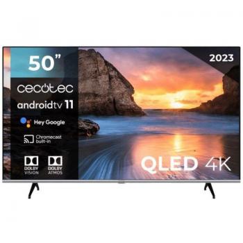 Cecotec V1 Series 50 QLED UltraHD 4K HDR10 Android TV 11 Frameless MEMC Dolby Vision Dolby Atmos Wide Color Gamut Smart TV WiFi Negro