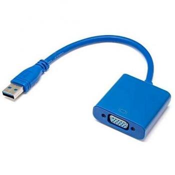 SATYCON Adaptador USB 3.0 Macho A VGA Hembra Full HD 1080P