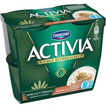 Activia Quinoa Semillas de Calabaza 0%, 4 x 120g