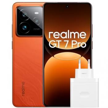 Smartphone realme GT 7 Pro 5G (256 GB, Naranja Marte, 6.78, Doble SIM, Snapdragon 8 Elite, Pantalla OLED 120Hz, Carga rápida 120W, Cámara de