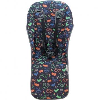 Colchoneta para silla de paseo Uppababy Vista y Cruz Jyoko - Tejido Suave y Certificado Oeko-Tex, diseño Happy Dino
