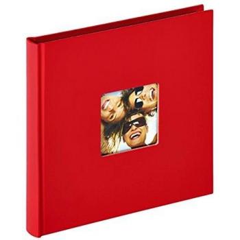 Walther Design - Álbum de Fotos Fun con Recorte para Foto, Color Rojo, Tamaño 18 x 18 cm