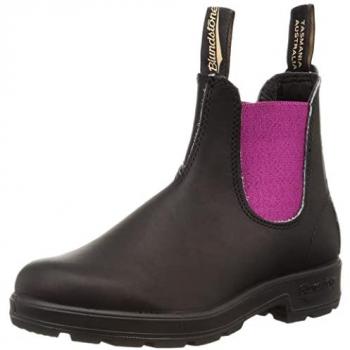 Blundstone 2208 Black Fuchsia Leather Chelsea Boots - Unisex Size UK 7.5