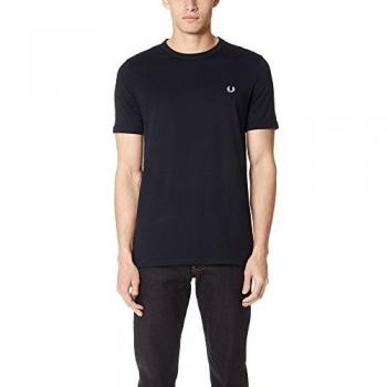 Fred Perry Men's Ringer T-Shirt in Navy, Size X-Large