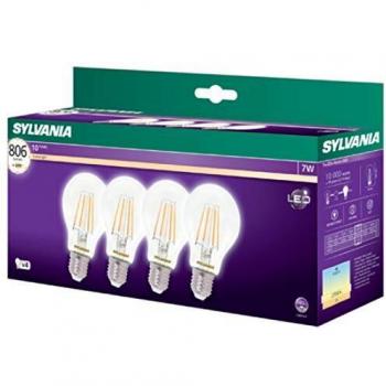 SYLVANIA - Juego de 4 lámparas de filamento de LED Vintage