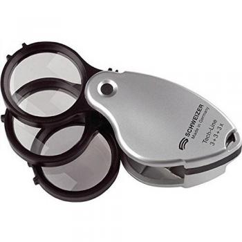 Lupa Plegable Tech-Line Aumento 8x (3x + 5x) Diámetro Lente 38 mm SCHWEIZER