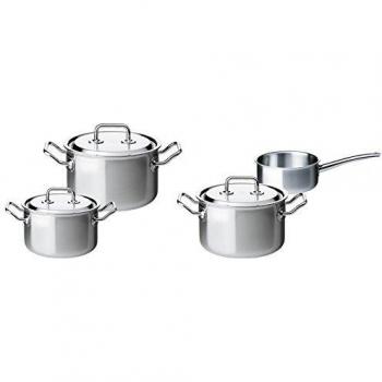 Set de Cacerolas Spring Brigade Premium 4 Piezas con Tapa de Acero Inoxidable