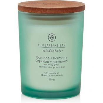 Chesapeake Bay Mind & Body Balance & Harmony Candle - Waterlily Pear Scent, Medium Size (250g)