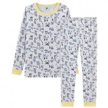 Petit Bateau - Pijama de dos piezas gris 2 años