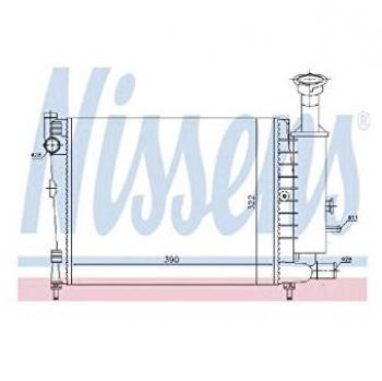 Radiador de refrigeración del motor NISSENS 61354 - Radiador de alta calidad, diseñado para optimizar la temperatura del motor, fabricado con materiales duraderos, compatible con diversos modelos de vehículos, fácil instalación y eficiente en la tran