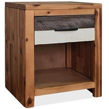 Solid Acacia Wood Bedside Table 40x30x48 cm