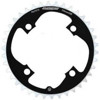 MSC Bikes MSC CNC Alu7075 4 mm 4Brazos 104 mm 38D - Plato de ciclismo, color negro