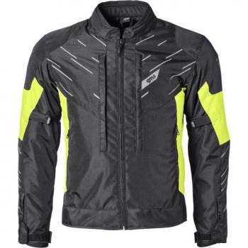 GMS Chaqueta de Moto Kasai WP Negra y Amarilla Flúor, textil impermeable, talla 5XL