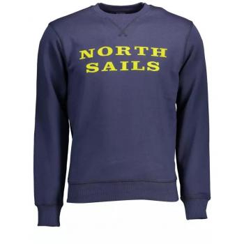 North Sails Blue Cotton Sweatshirt - XL, Male, Round Neck