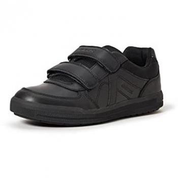 Geox Arzach Junior Black Lace-Free School Sneakers