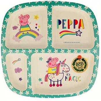 PLATO BAMBU DIVIDIDO PEPPA PIG MAGICAL