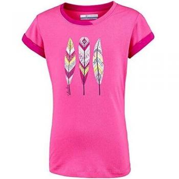 Columbia Lost Trail T-Shirt Camiseta para niña, Niñas, Wild Geranio, Large