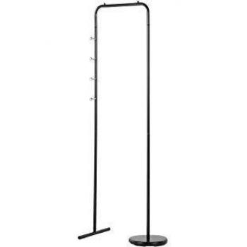 Perchero de metal negro independiente para chaquetas y accesorios Benton 175 x 50 cm
