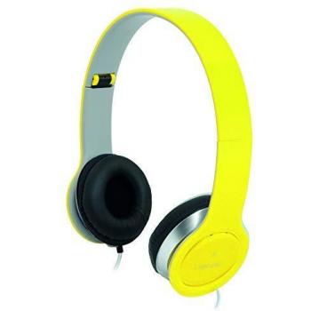 Auriculares estéreo LogiLink HS0030 de alta calidad - Amarillo
