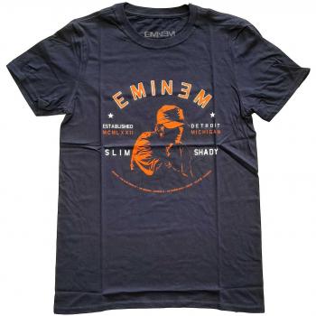 Eminem Detroit Portrait Official T-Shirt - Navy Blue Medium