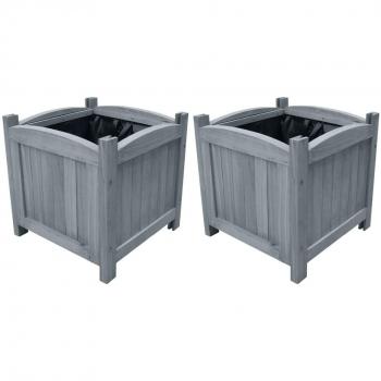 vidaXL Garden Raised Beds 2 pcs 30x30x30 cm Solid Firwood