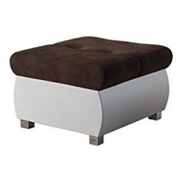 Puf Reposapiés Comfivo 122, Cuero Ecológico Soft 017 + Tapiz Casablanca 2307, Metal, 60 x 60 x 39 cm