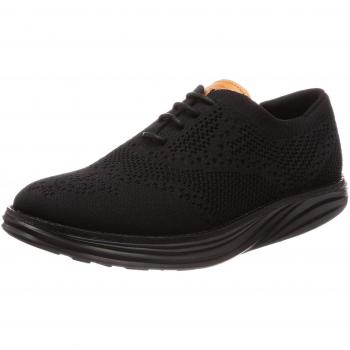 MBT Boston WT M-Knit W, Zapatos de Cordones Brogue Mujer, Negro