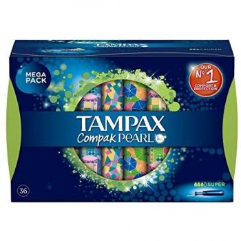 TAMPAX Compak Pearl Super, 36 tampones