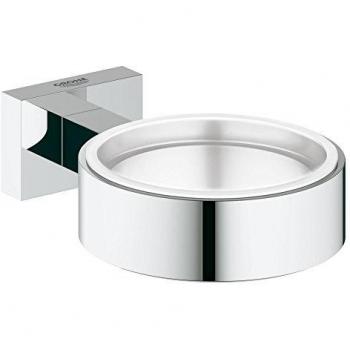 Grohe Essentials Cube Chrome Wall Holder for Glass/Soap Dish/Soap Dispenser
