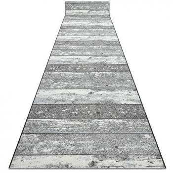 Alfombra de Pasillo Antideslizante 80 cm Madera Tablero Gris 80x300 cm