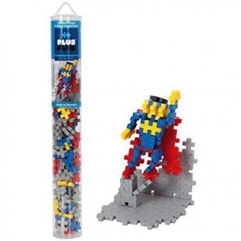 Tubos Plus-Plus Superhéroes 100 Piezas - Bloques Creativos para Construcción y Juegos Educativos