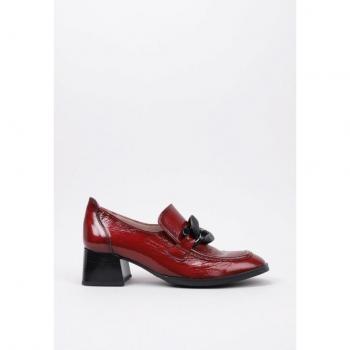 Mocasín HISPANITAS HI222338 Rojo Cuero Cómodo 41