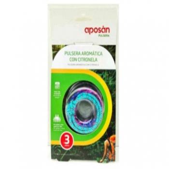 Aposan Pulseras Aromáticas de Citronela Pack de 3 Unidades