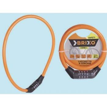 Candado Antirrobo para Bicicleta de Combinación 4 Dígitos 80 cm Brixo