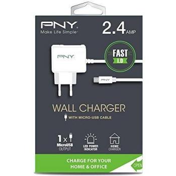 PNY Cargador 12W con Cable Micro-USB