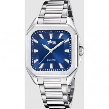 Reloj Lotus 18967/5 Azul Mujer - Reloj de mujer, Square Series, acero plateado